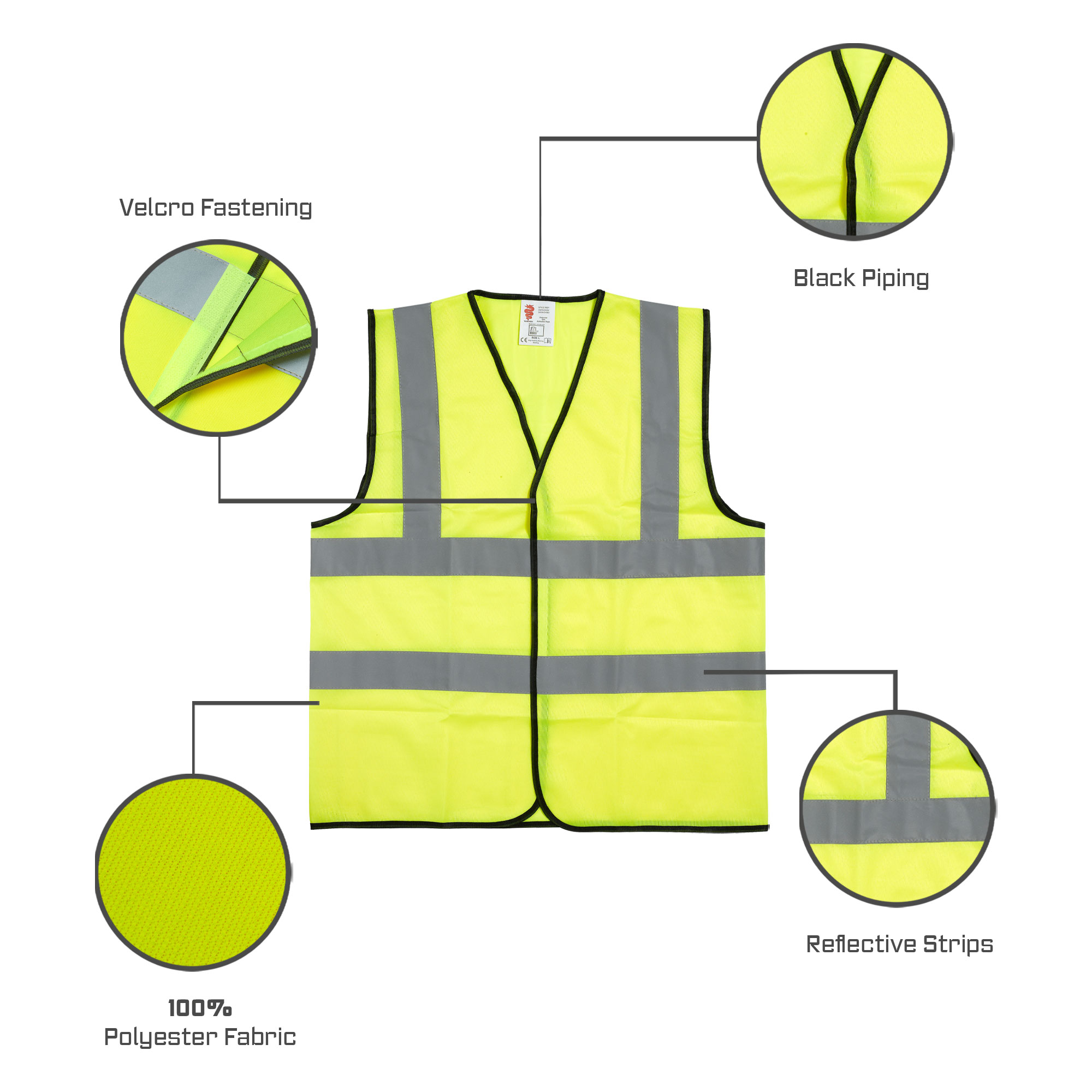 HI VIS WAISTCOAT - BOX 100 | Warrior Protects